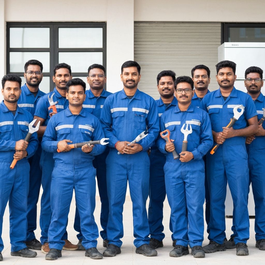 SK Electronics & Electricals technician team